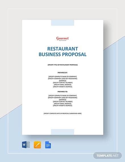 Sample Proposal For Restaurant Business As Consultant