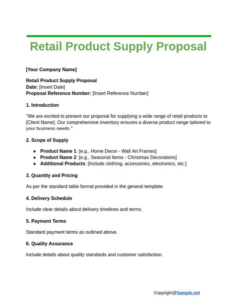 Sample Proposal For Supply Of Stationery