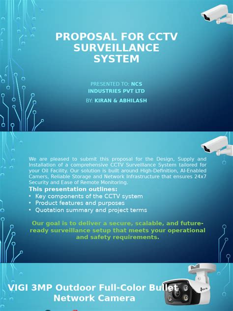 Sample Proposal For Video Surveillance Systems