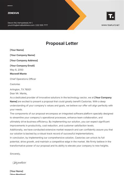 Sample Proposal Letter For Handyman