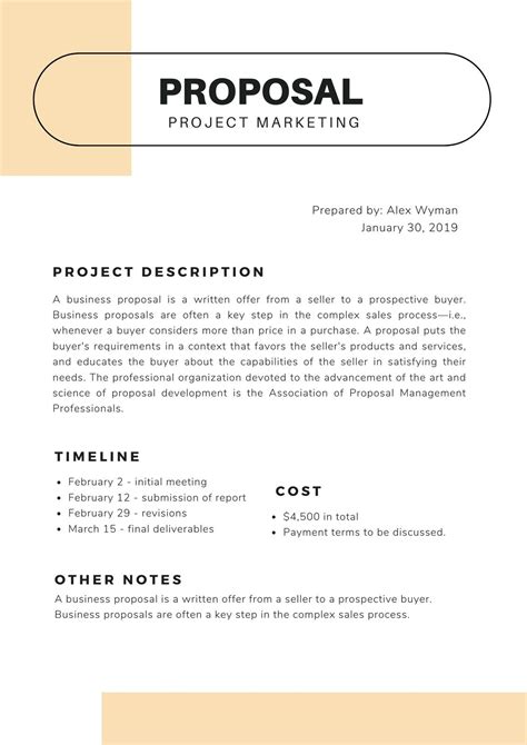 Sample Proposal To Be A Distributor