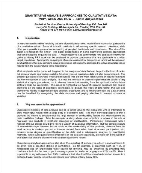 Sample Quantitative Research Proposal Paper