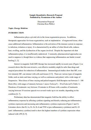 Sample Quantitative Research Proposal Skin