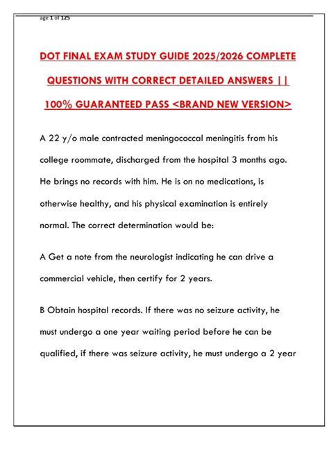 Sample Questions Dot Cme Exam
