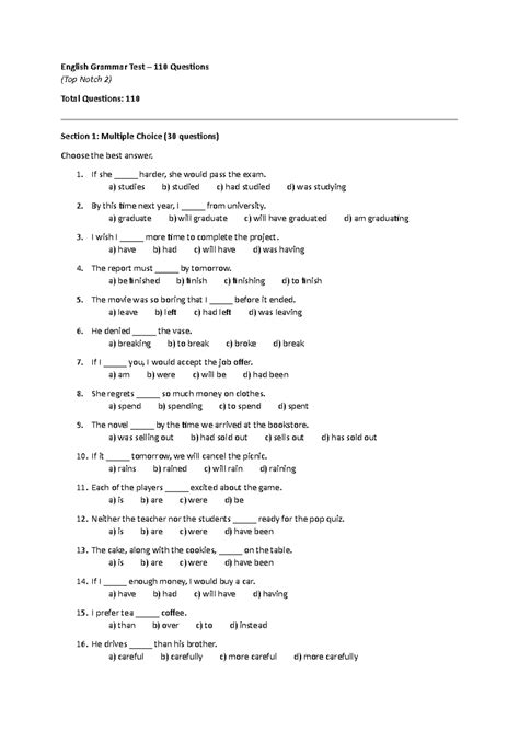 Sample Questions Of Top Notch 3a