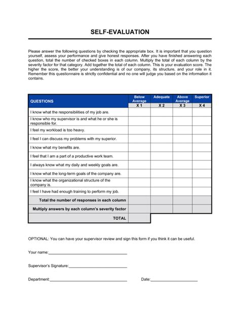 sample receptionist evaluation form