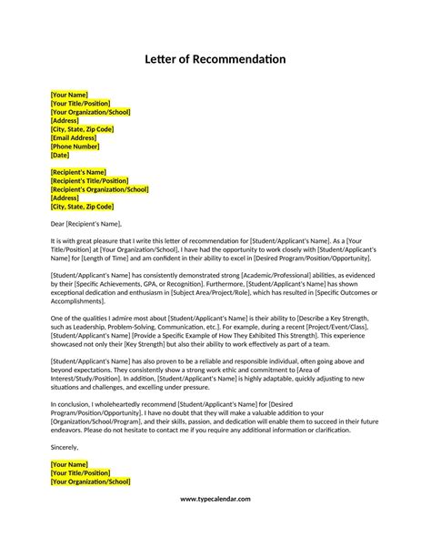 Sample Recommendation Letter For Cda Renewal