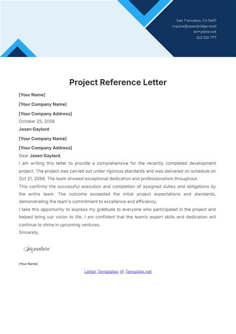 Sample Recommendation Letter For Project Proposal