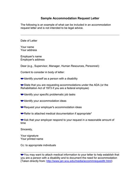 Sample Request Letter For Accommodation Allowance
