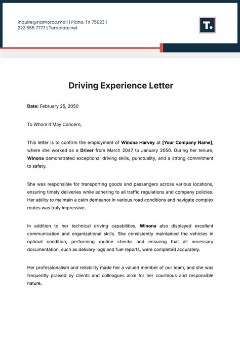 Sample Request Letter For Driving License To Company