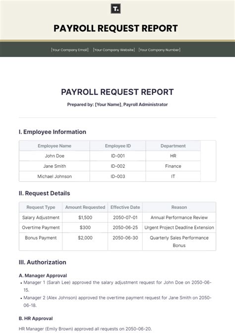 Sample Request To Payroll For Payroll Deduction