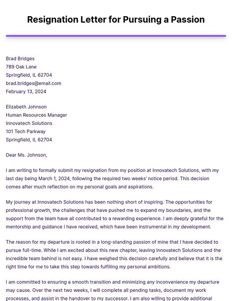 sample resignation letter for pursuing higher education