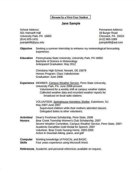 sample resume 34 documents in pdf word in 2020 Resume template