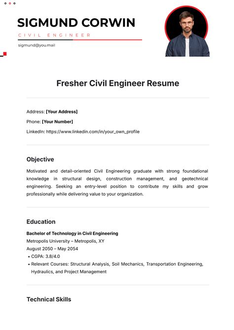 Sample Resume For Freshers Engineers Sql Server