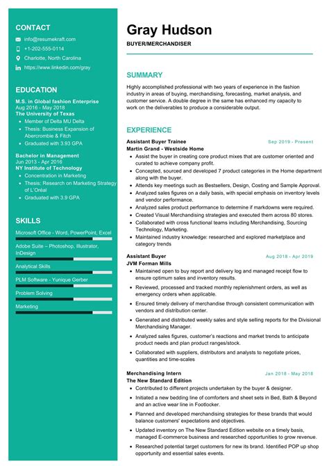 Sample Resume For Merchandiser