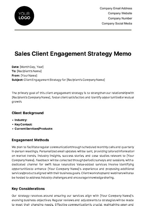 Sample Sales Target Memo