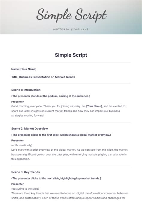 Sample Script Template