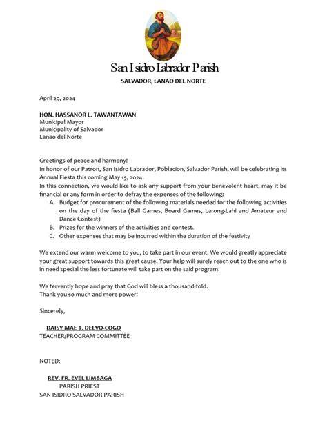 sample solicitation letter for fiesta