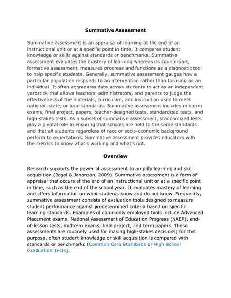 Sample Summative Report For Experienced Teachers