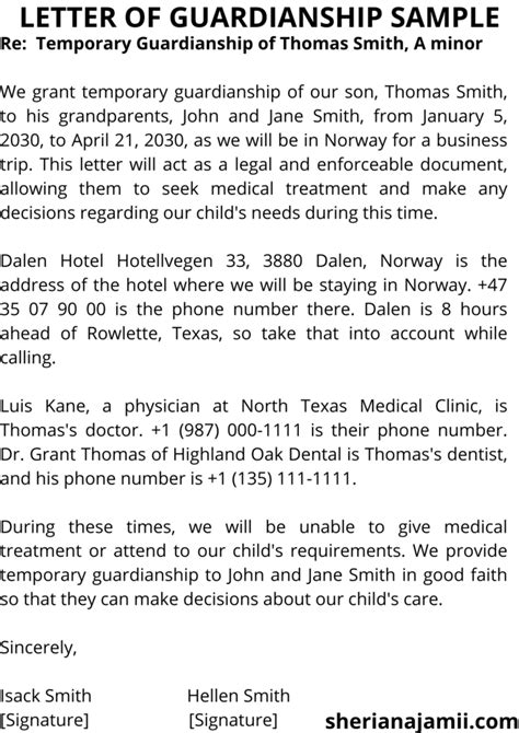 Sample Terminate Guardianship Letter