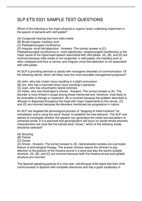 Sample Test Questions Ets