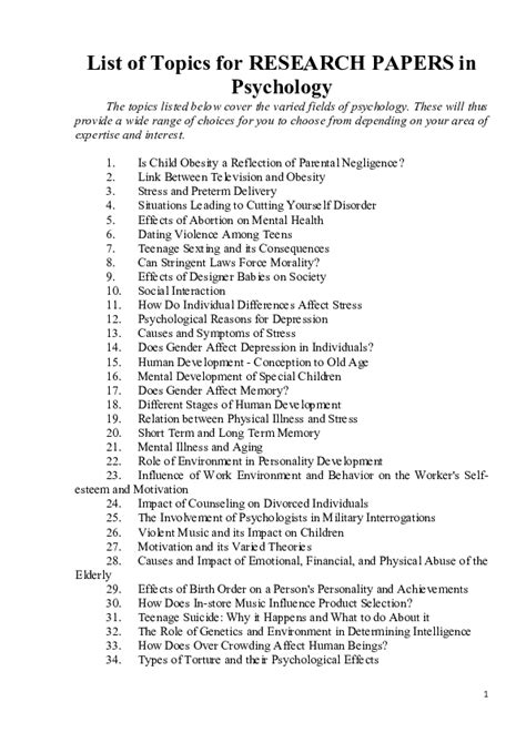 sample topics for research papers uci