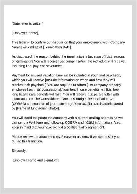 Sample Turnover Letter Format