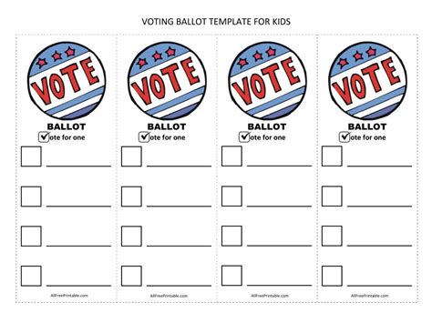 Sample Voting Ballot Template Kids