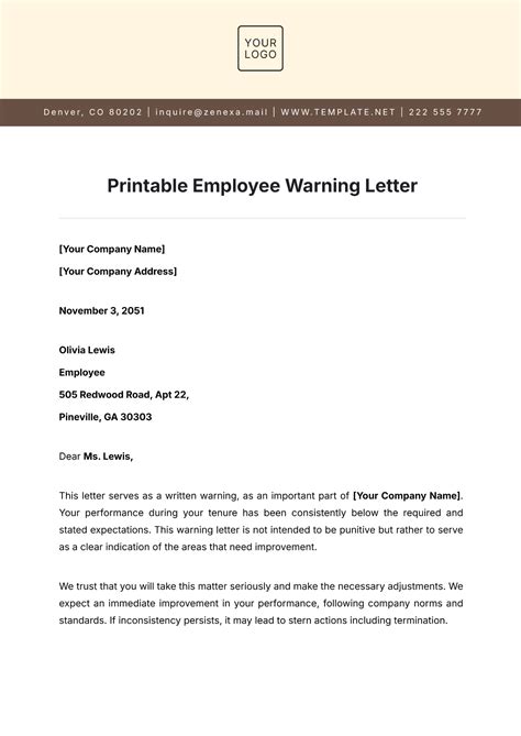 sample warning letter for employee theft