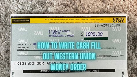 Sample Western Union Money Order Receipt Template