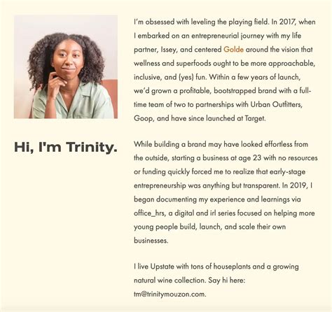 sample work biography