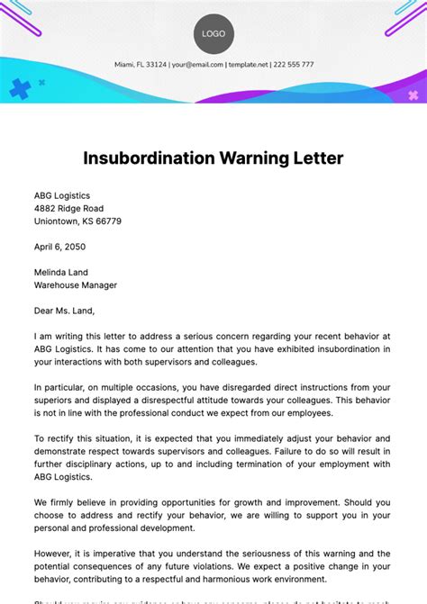 Sample Write Up For Insubordination