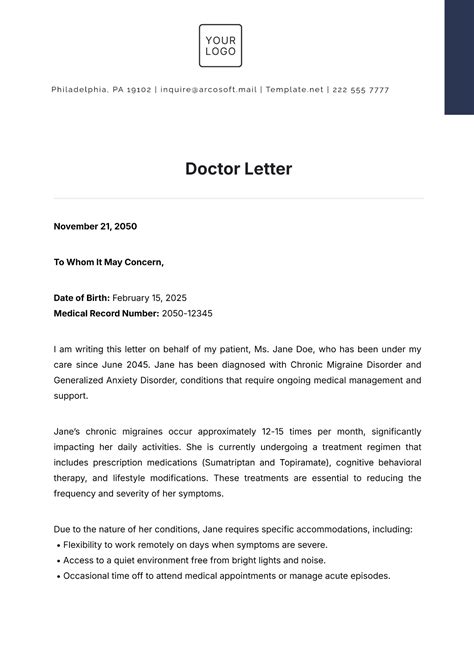 Full Download Sample Doctor Letter 