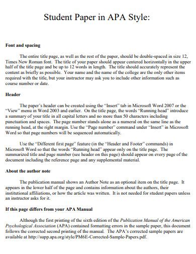 Read Online Sample Essay Paper In Apa Format 