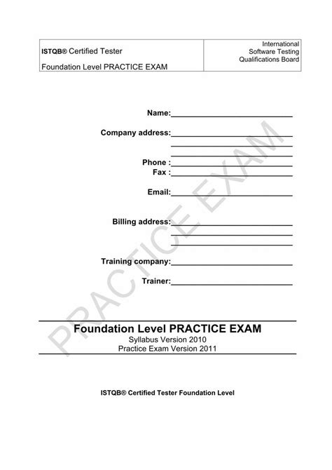 Download Sample Exam Paper Answer Sheet V2011 Astqb 