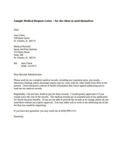 Full Download Sample Letter For Requesting Medical Documentation 