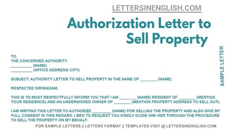 Full Download Sample Letter To Sell Property 