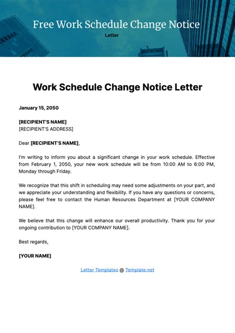 Download Sample Memo For Changing Working Hours 