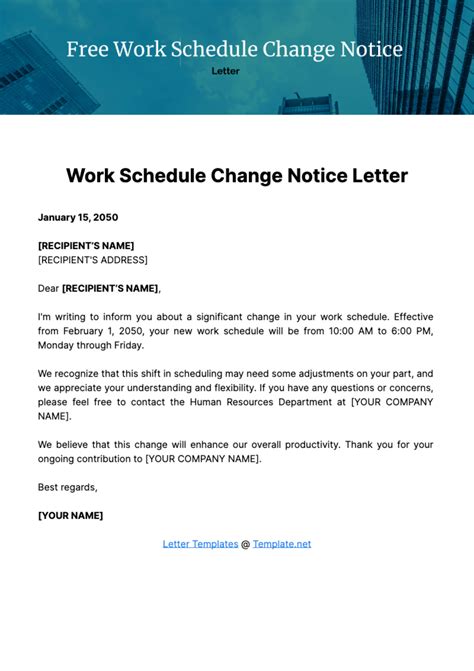 Download Sample Memo For Changing Working Hours 