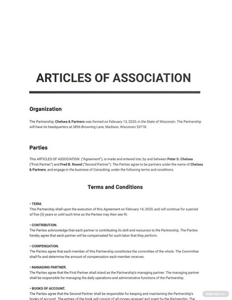 Full Download Sample Memorandum Articles Of Association For Private 