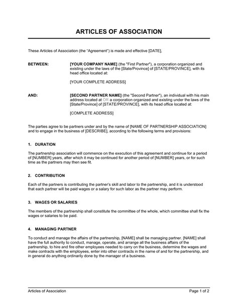 Full Download Sample Memorandum Articles Of Association For Private 