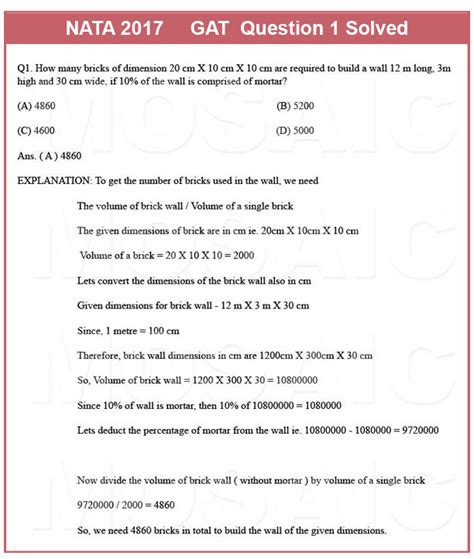 Full Download Sample Nata Question Papers With Answers 