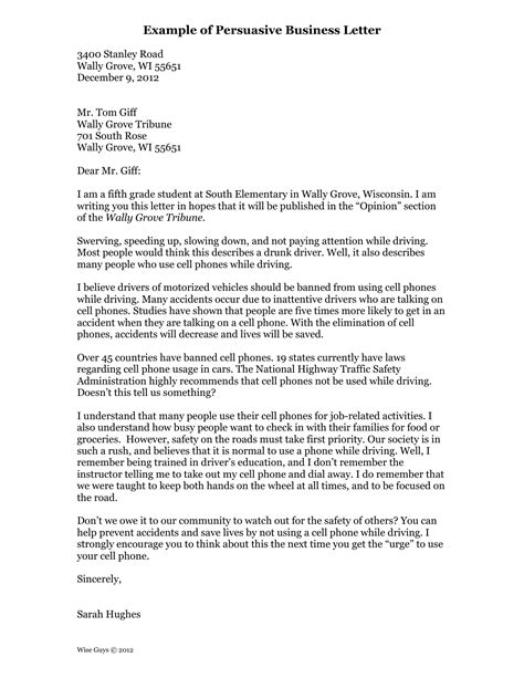 Read Sample Of Persuasive Letter To Famous Person 