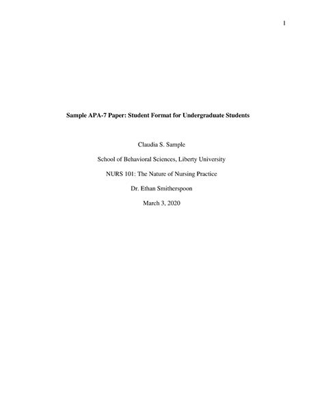 Read Online Sample Paper In Apa Format 