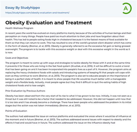 Full Download Sample Paper On Obesity 