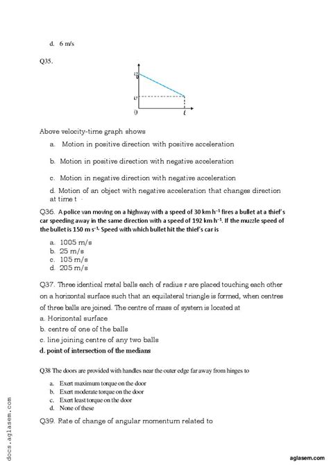 Read Sample Papers For Class 11 Physics Term 1 