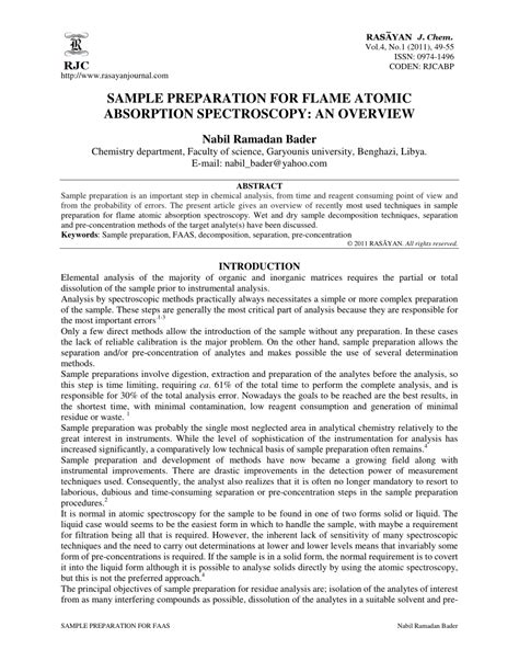 Full Download Sample Preparation For Flame Atomic Absorption 
