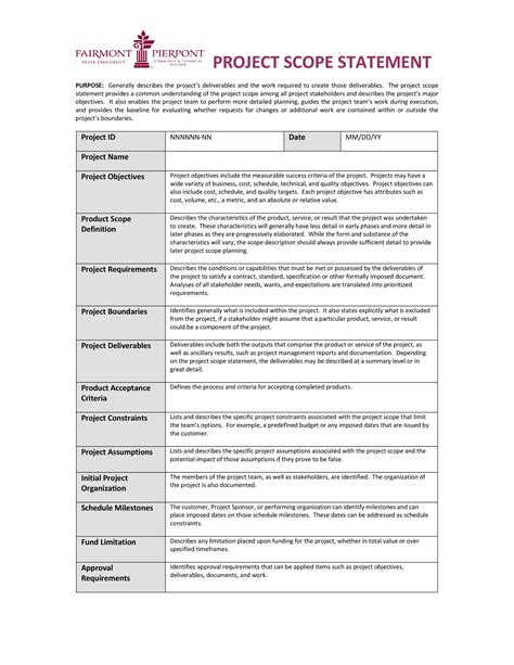 Read Sample Project Scope Document 