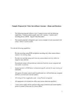 Download Sample Proposal For Video Surveillance Systems 