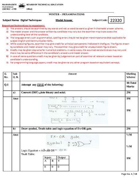 Download Sample Question Paper Of Digital Techniques G Scheme 